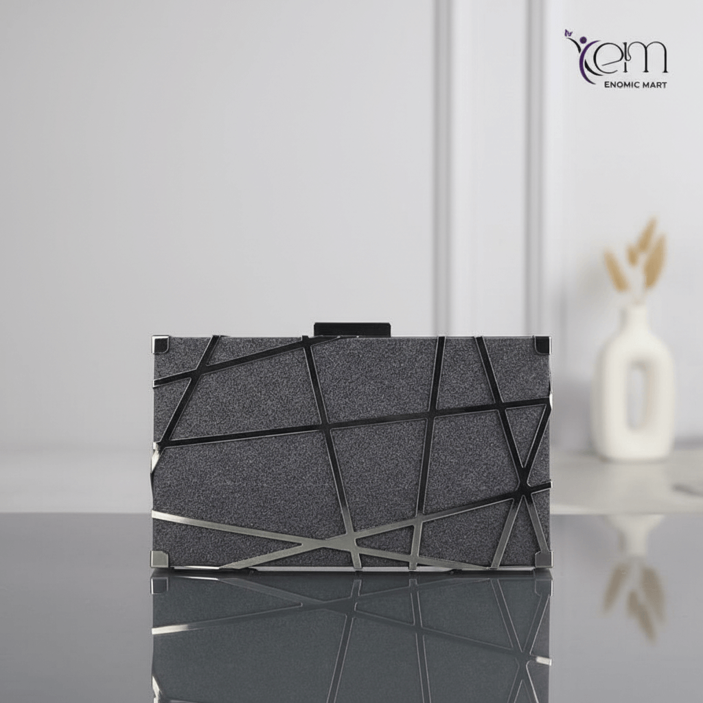 Luxury Ladies Evening Clutch Bag Mini Gold Acrylic Cage Handbag with Zipper Closure Portable Wedding Purse