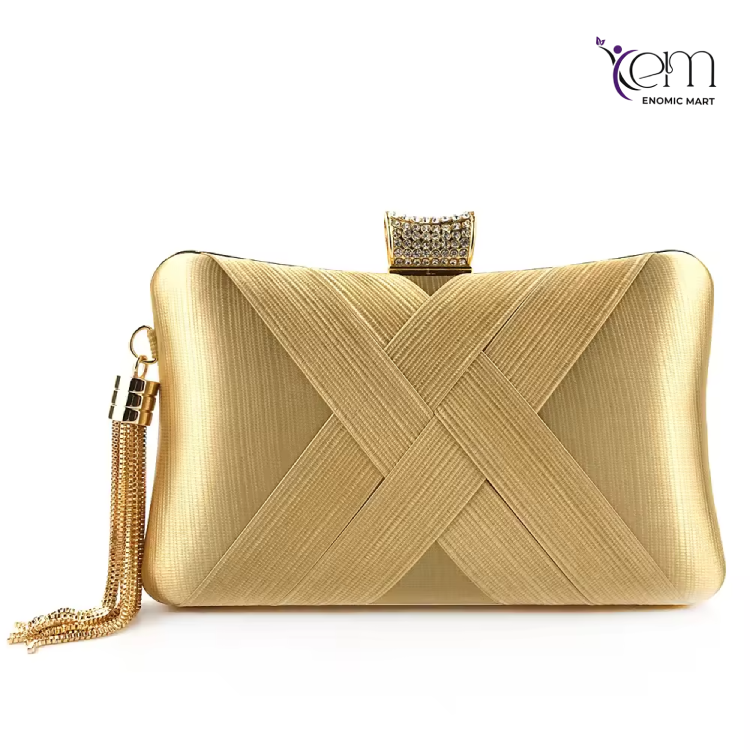 Pleated Bag Chain Hanbdag Vintage Red Bling Fancy Ladies Luxury Party Gold Evening Wholesale Clutch Purse