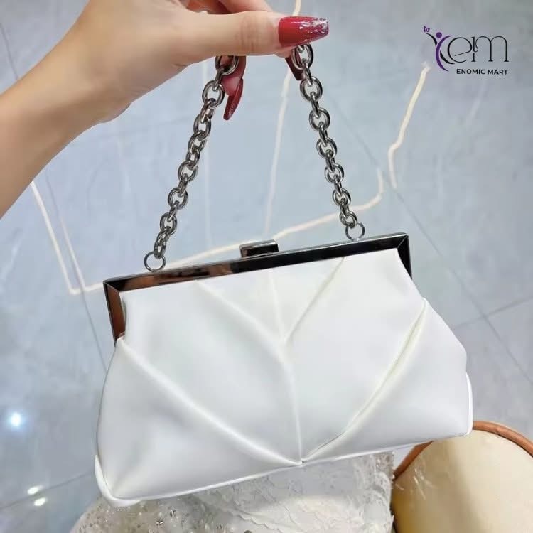New Luxury Ladies Party Elegant PU Leather Handbag High Quality Fashion Chain Handle Women Evening Clutch Bag