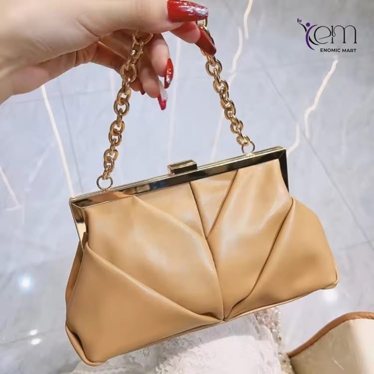 New Luxury Ladies Party Elegant PU Leather Handbag High Quality Fashion Chain Handle Women Evening Clutch Bag