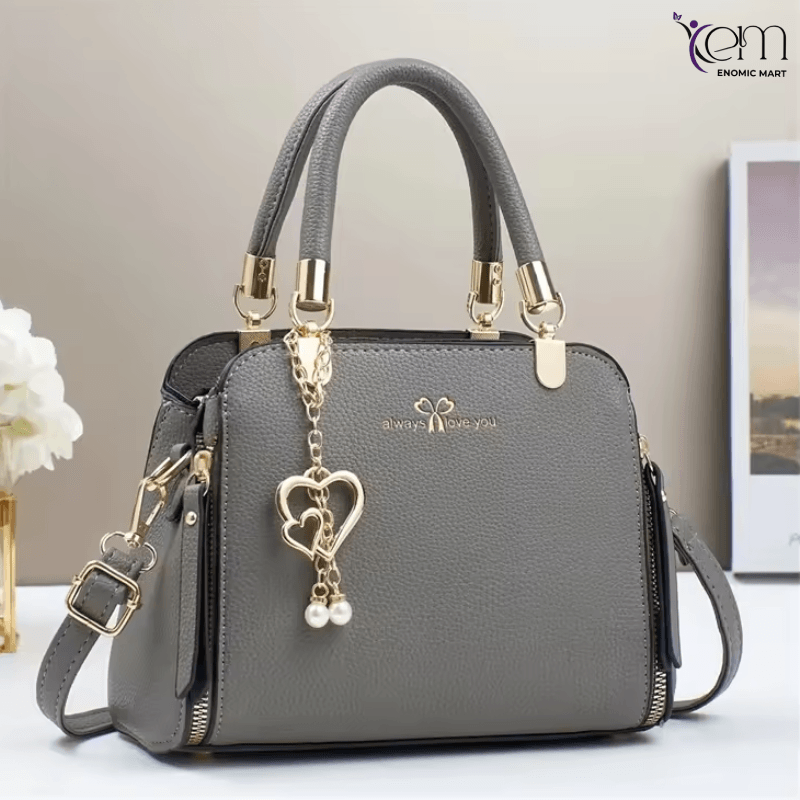 Elegant Logo Design ODM Popular Stylish Cute Casual Pu Leather Tote Woman Handbag Tassel Zipper Closure Waterproof Bow PatternMaterial: PU Leather with Polyester lining.