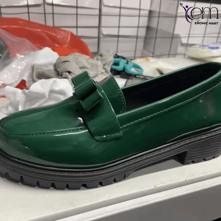 High Quality Pu Leather Women Flat Loafers Fashion Slip On Walking Style Casual Shoes Classic Anti Bow Business Dress