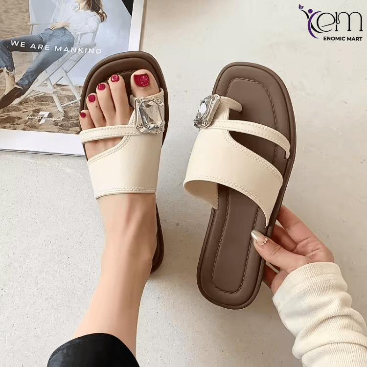 Women's Custom Summer Breathable Fashion Flats New Style Non-Slip Slippers Outdoor Versatile Cross-Border Export
