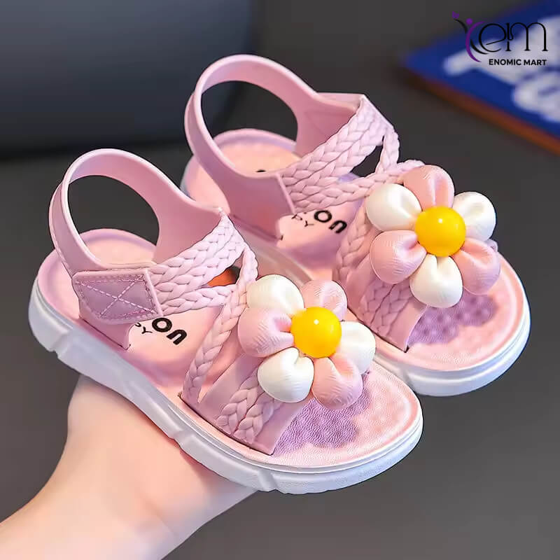 Children Sandals Summer Girls New Fashion Soft Bottom Non-slip  Small Medium and Large Kids Shoes Baby Student Beach Sliders