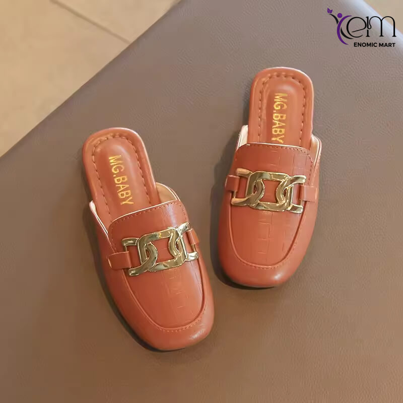 Fashion Summer Spring Children Shoes Pu Leather Soft Sole Sweet Casual Baby Slippers