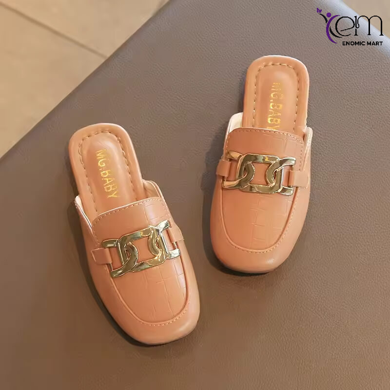 Fashion Summer Spring Children Shoes Pu Leather Soft Sole Sweet Casual Baby Slippers