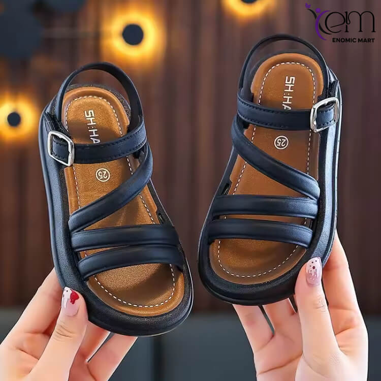New Fashion Korean Style Sandals Girls Outdoor Open Toe Elegant Summer Princess Student Cute Student Sandals