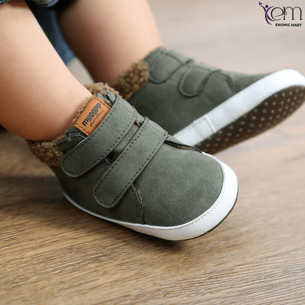 High Top Fall and Winter Baby Waterproof Shoes Toddler Warm Plush Warming Baby Shoes