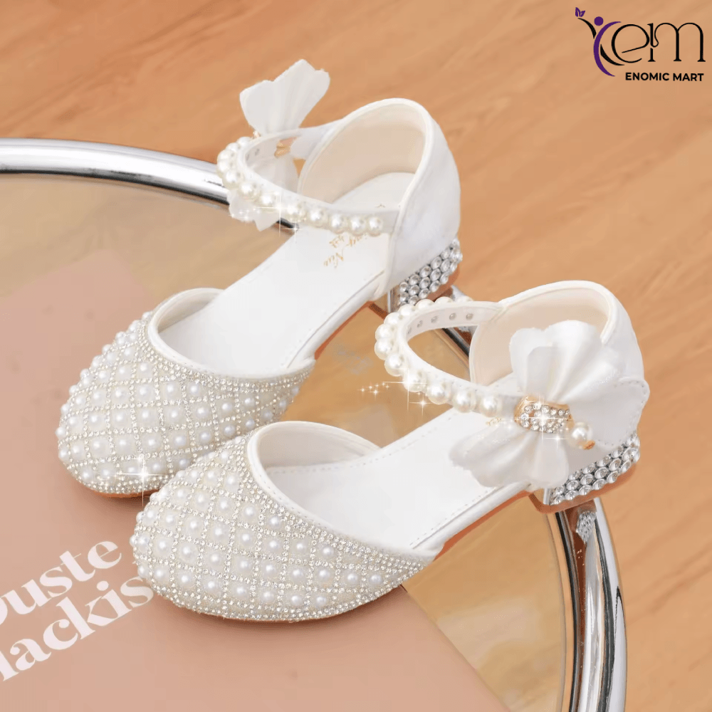 Princess PU Leather Shoes Girls School Performance Piano Walking Children Soft Sole Casual Single Shoes