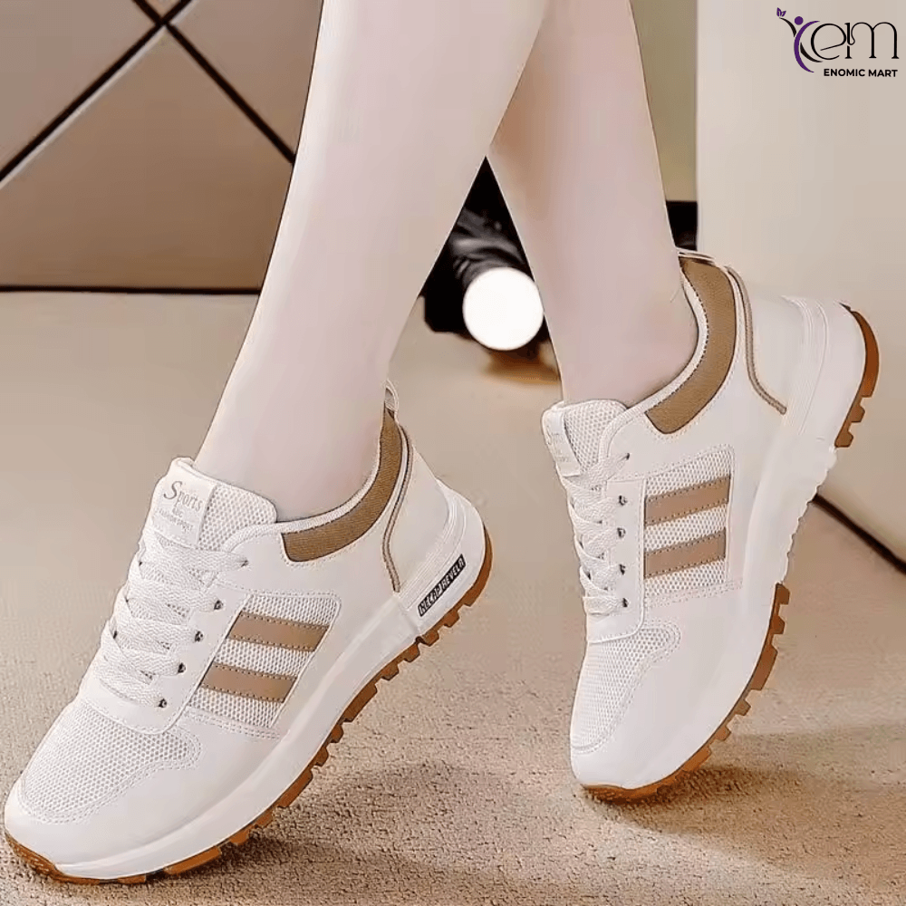Breathable Sneaker Women's 2025 Spring New Thick-soled Increased Lightweight Non-slip Casual Shoes