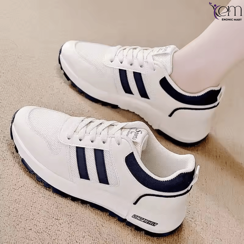 Breathable Sneaker Women's 2025 Spring New Thick-soled Increased Lightweight Non-slip Casual Shoes