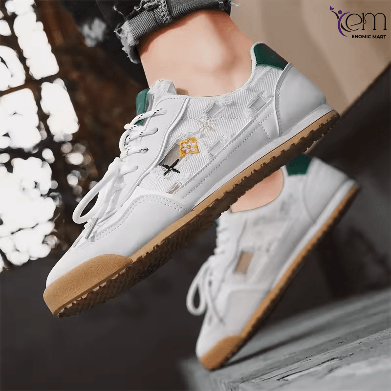 Men's Breathable Knit Mesh Sports Shoes Casual Sneakers for Spring/Autumn Lace-Up Fashion Trend Walking Style