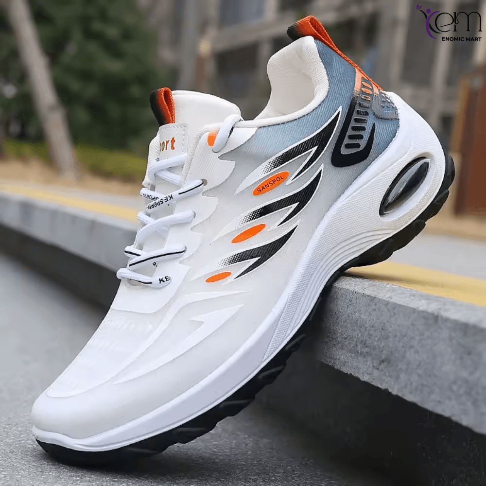 Men's Breathable Knit Mesh Sports Shoes Casual Sneakers for Spring/Autumn Lace-Up Fashion Trend Walking Style