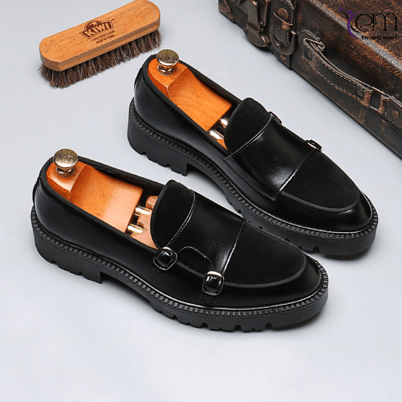 New Design Comfort Fashion Dress Shoes Pure Color Slip-on PU Leather Lofer Shoes for Office