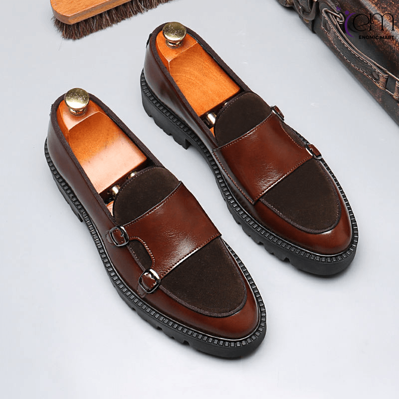 New Design Comfort Fashion Dress Shoes Pure Color Slip-on PU Leather Lofer Shoes for Office