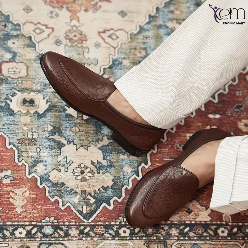 Luxury Leather Shoes Genuine Leather Loafers Old Money Style Slip on Casual Shoes for Men Customizable Wholesale Bulk Order
