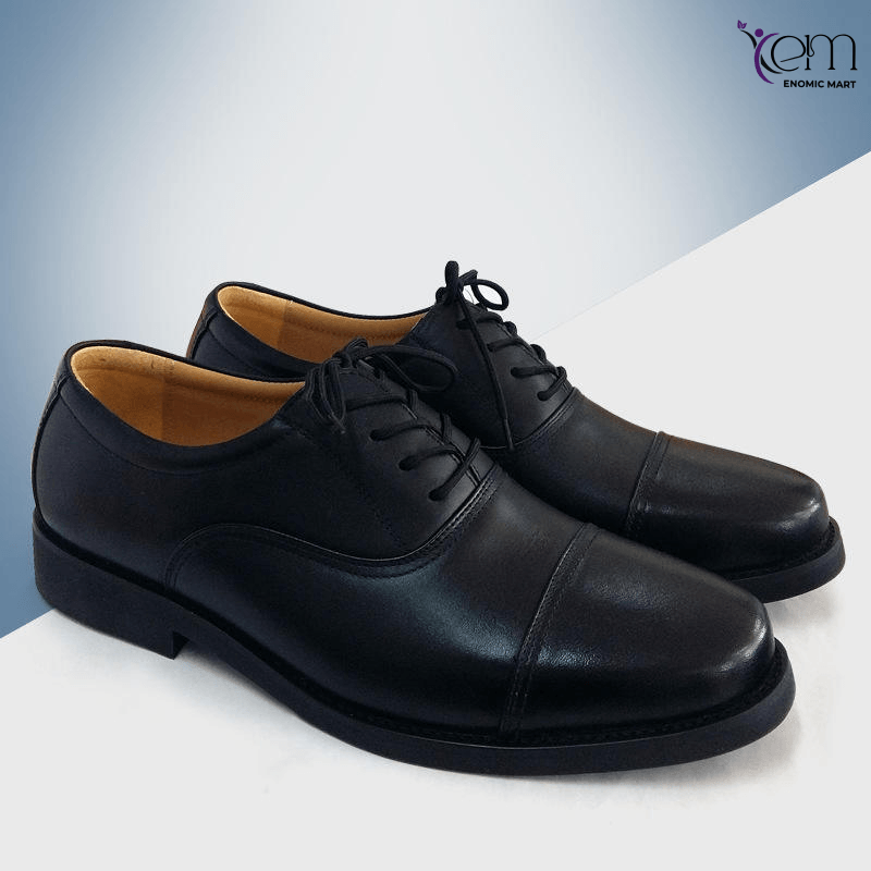 Men's Lace-up Genuine Leather Shoes, Uniform Work Shoes, Captain's Formal Leather Shoes