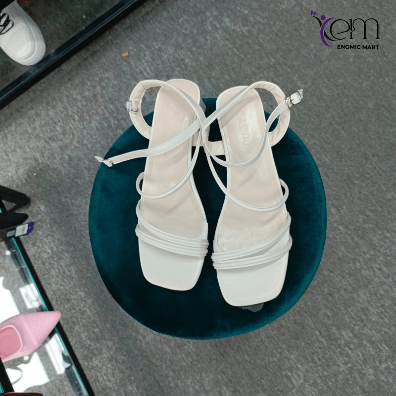 Anngele High-Top Open-Toe Square Heel Sandals – K26-25