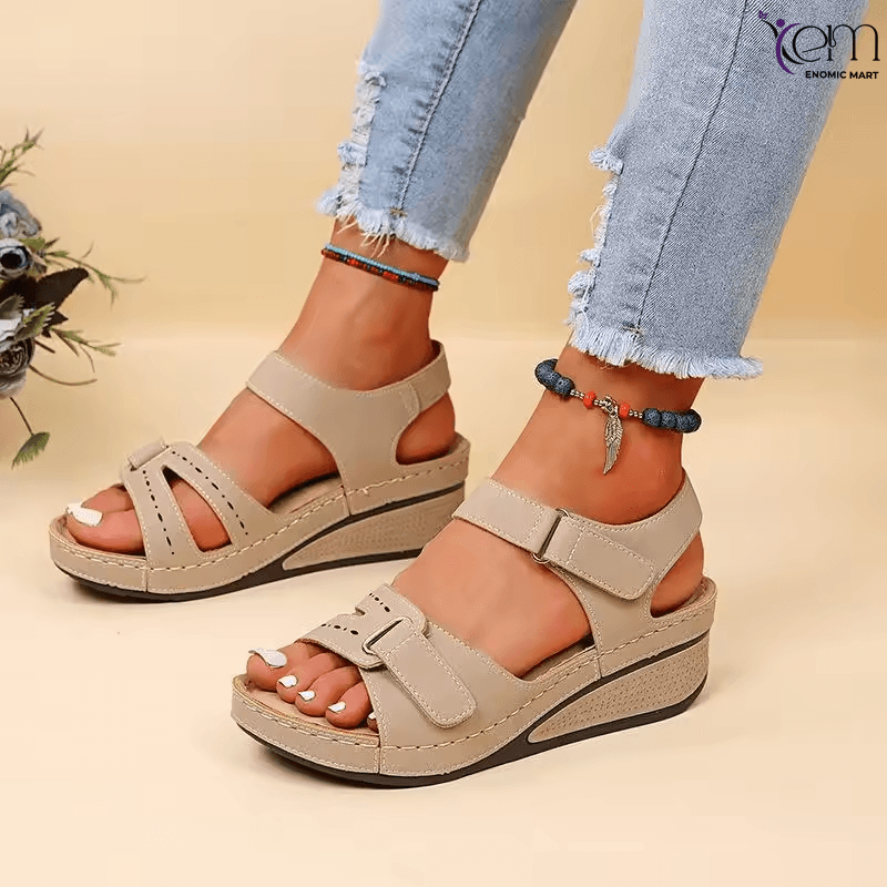 Premium Women's Comfort Wedge Sandal – Soft Cushioned Lightweight Collection